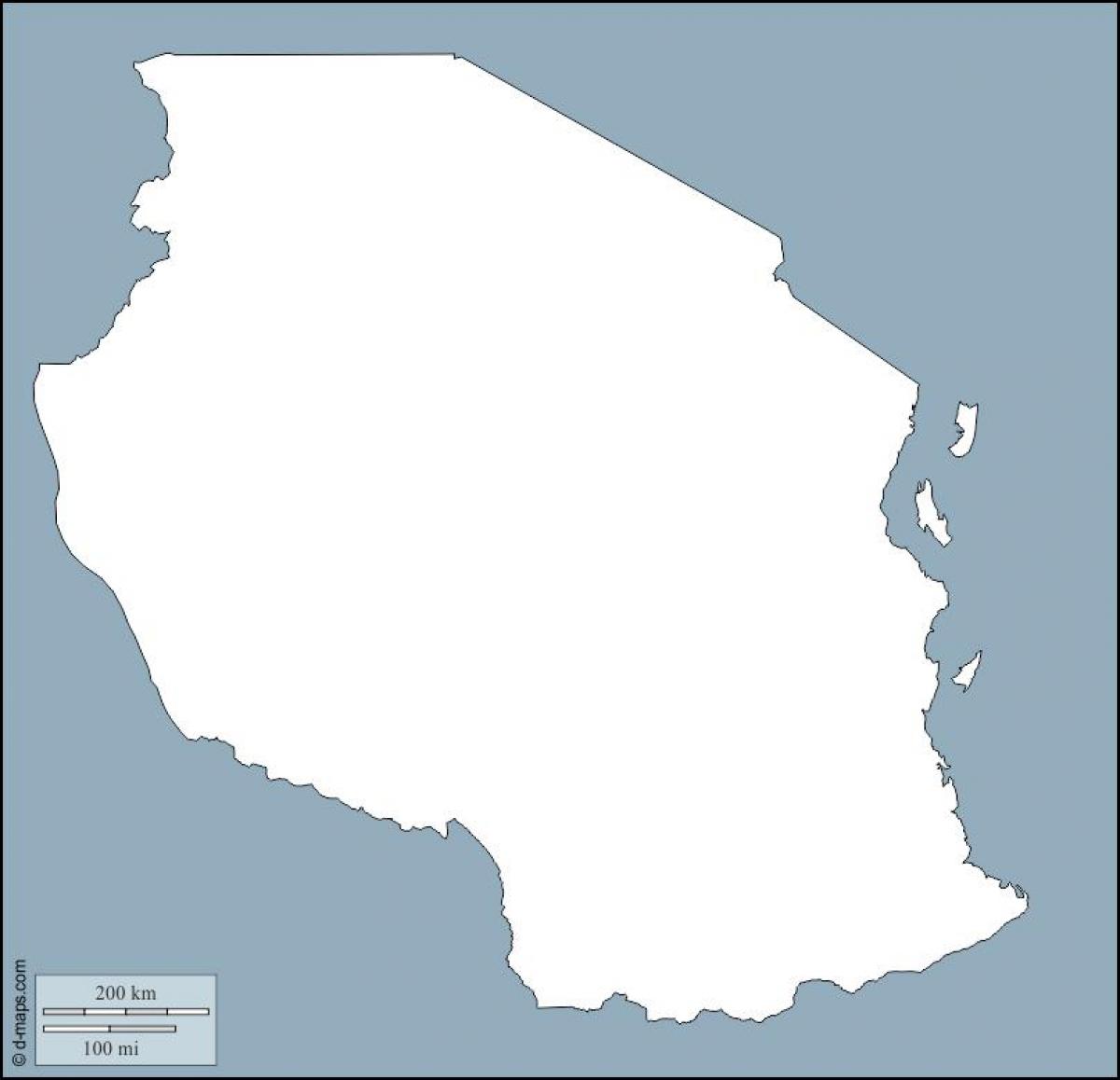 Kart Tanzaniya kontur