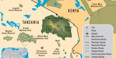 Kart Tanzaniya Kilimancaro