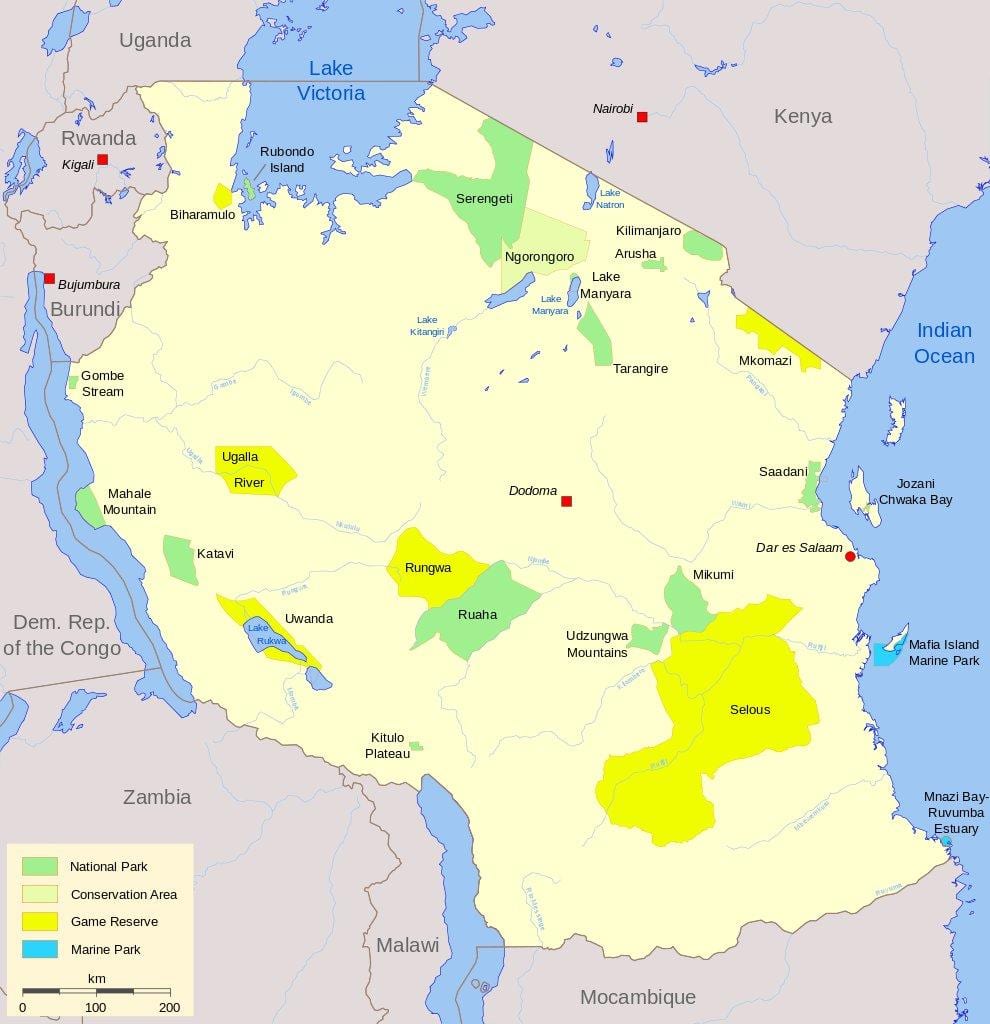 milli parklar, Tanzaniya 