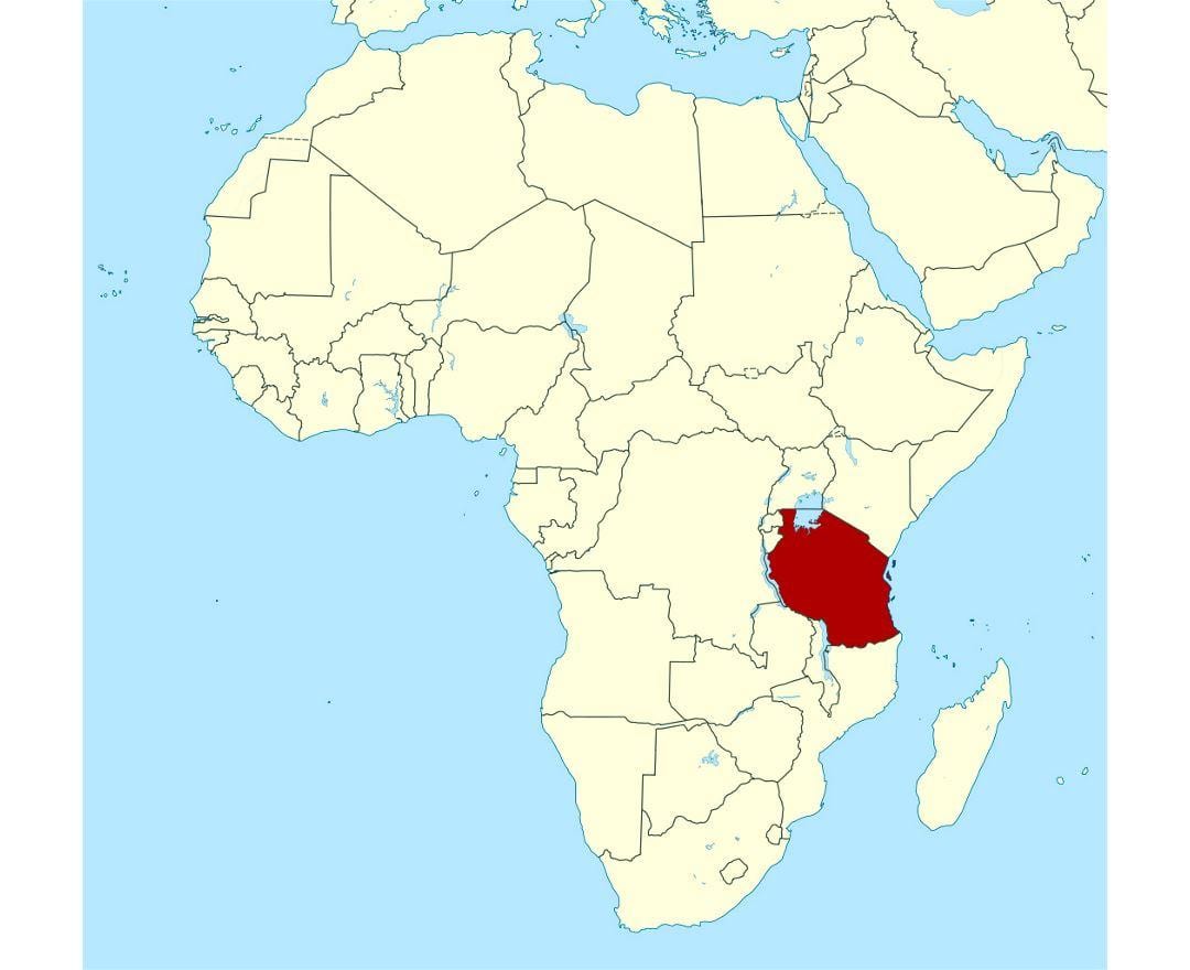 Kart yeri Tanzaniya dünya 