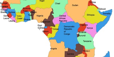 Kart Afrika göstərən Tanzaniya