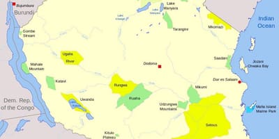 Kart milli parkların, Tanzaniya və qoruqların