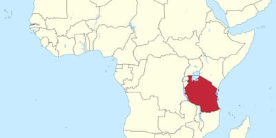 Tanzaniya xəritədə Afrika
